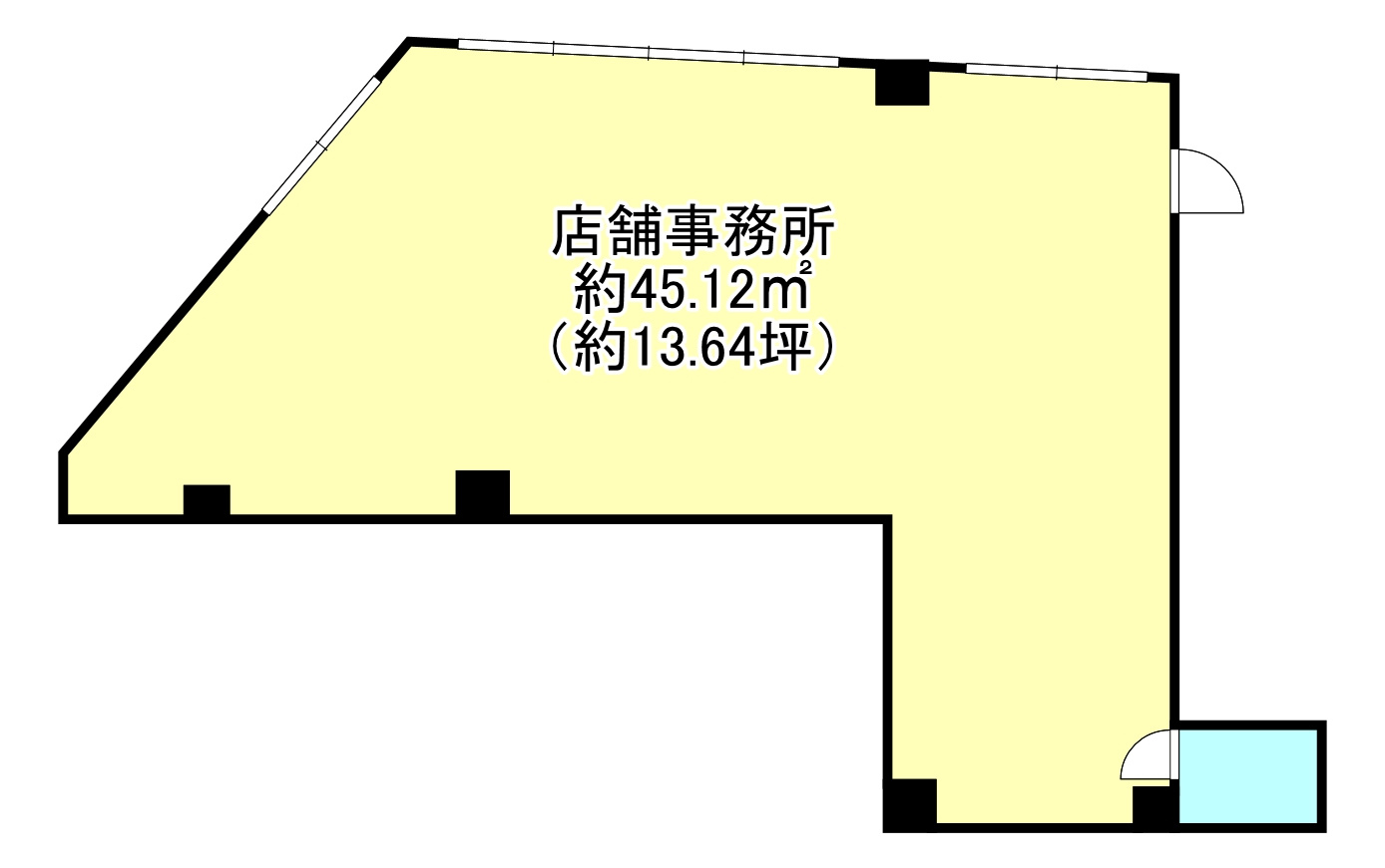 大阪市浪速区塩草３丁目の店舗事務所の間取り