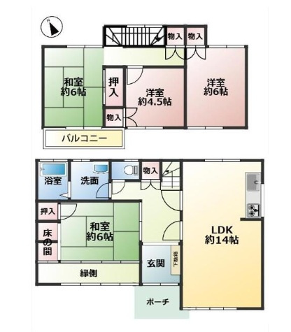 御立西３丁目　中古一戸建ての間取り