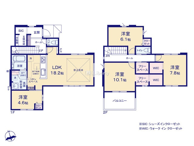 牛久市田宮町32期　新築戸建の間取り