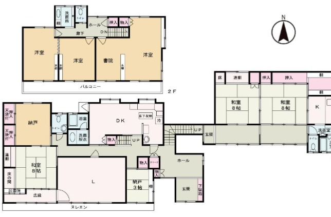 姫路市藤ケ台の中古一戸建の間取り