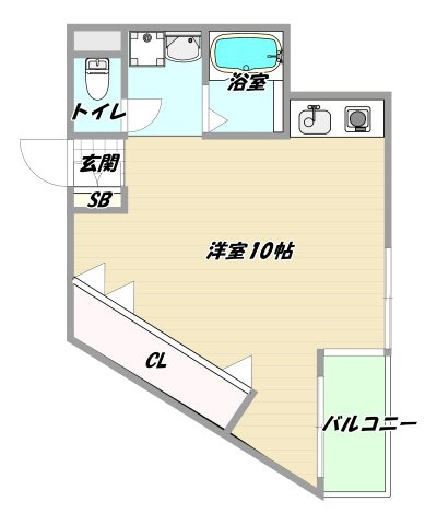 大阪市淀川区木川東１丁目の賃貸マンションの間取り