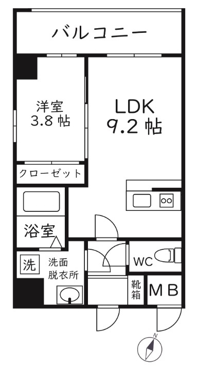 Tria Asteria(トリアアステリア)の間取り|使いやすい間取りです。