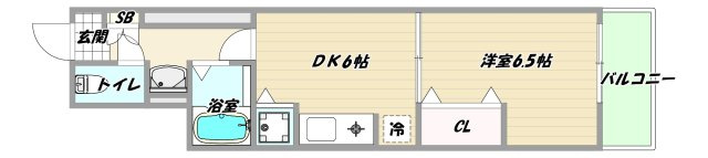 大阪市淀川区宮原１丁目の賃貸マンションの間取り