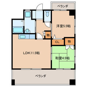 グランドープ道頓堀の間取り|使いやすい間取りです。