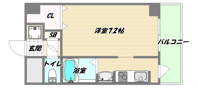 大阪市淀川区十三東３丁目の賃貸マンションの間取り