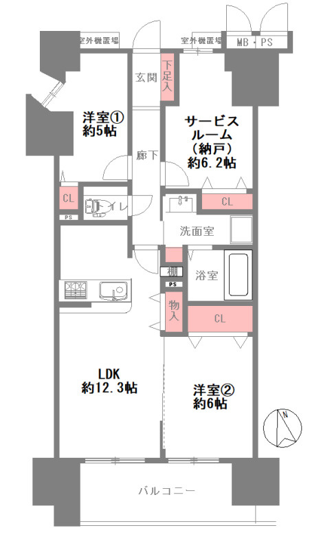 ライオンズマンション北梅田の間取り