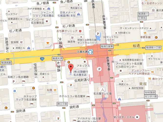 錦中央ビルの地図
