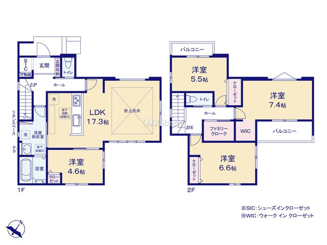 取手市藤代南4期　新築戸建　１号棟の間取り