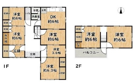 網干区宮内　中古一戸建ての間取り
