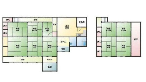 姫路市飾東町豊国の中古一戸建の間取り