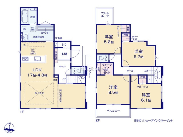 牛久市神谷12期　新築戸建の間取り