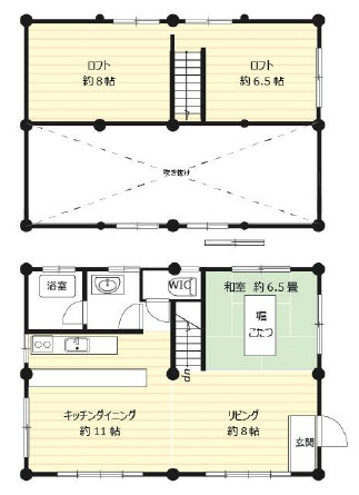 姫路市夢前町山之内の中古一戸建の間取り