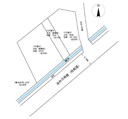 姫路市飾東町豊国の売地の土地図
