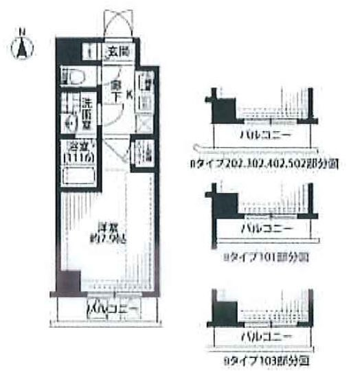 プレール・ドゥーク住吉Ⅱの間取り