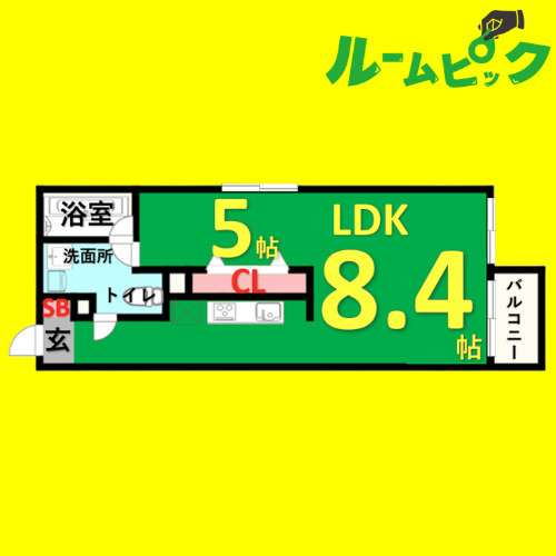 クロサスレジデンス徳川園　名古屋市賃貸　仲介手数料無料の間取り