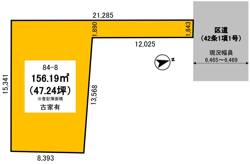 大谷口北町売地の土地図