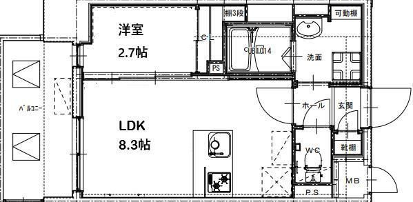 RESIDENCE花畑の間取り|使い勝手の良い間取りです♪