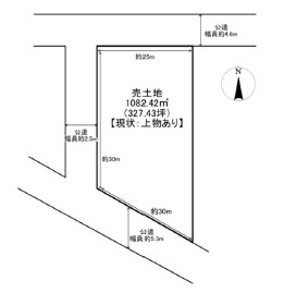 姫路市香寺町田野の売地の土地図