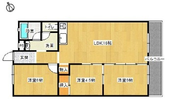 姫路市西今宿３丁目の中古マンションの間取り