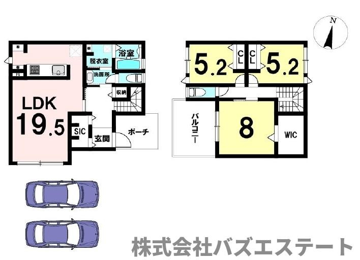 上大野　中古一戸建ての間取り