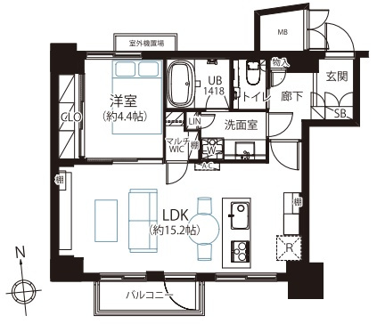 日神パレステージ西麻布の間取り