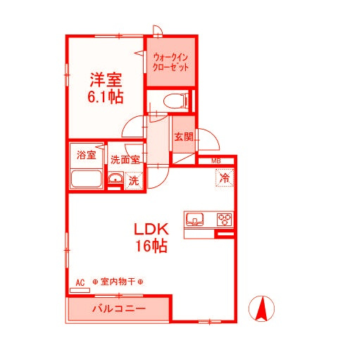 藤沢市辻堂西海岸１丁目のアパートの間取り