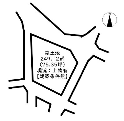 姫路市仁豊野の売地の土地図
