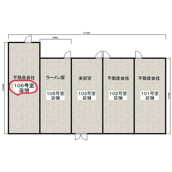 豊中市寺内２丁目の店舗事務所の間取り