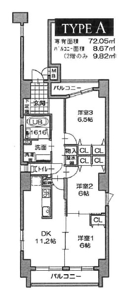 キルシェ北堀江の間取り