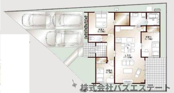 姫路市飾磨区中島の新築一戸建の間取り