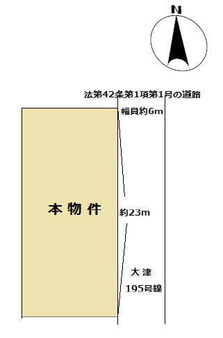 姫路市大津区平松の売地の土地図