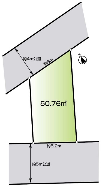 西麻布2丁目売地の土地図