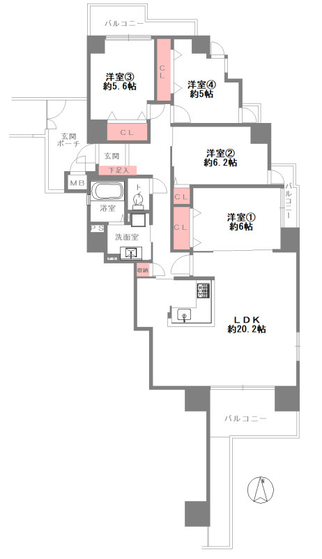 グランドメゾン小阪の間取り
