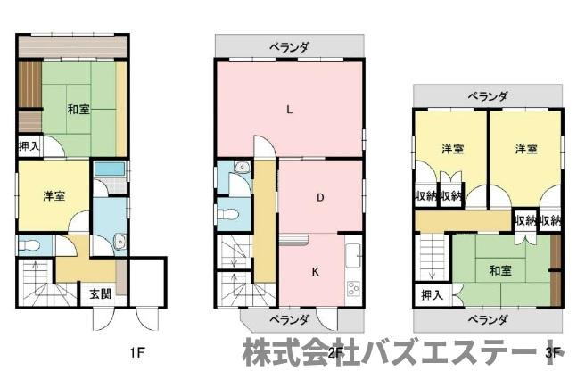 幸町　中古一戸建ての間取り