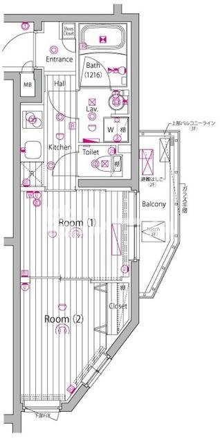 板橋区小茂根４丁目の賃貸マンションの間取り