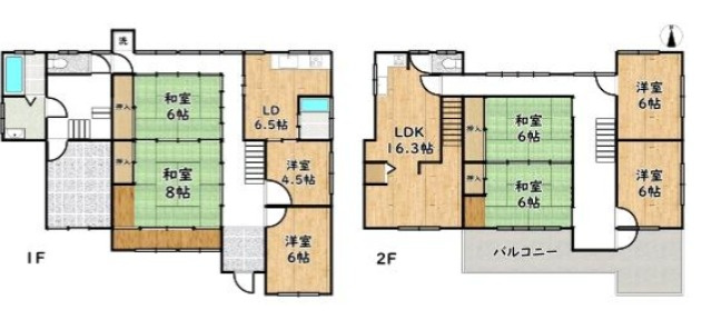 姫路市別所町佐土の中古一戸建の間取り