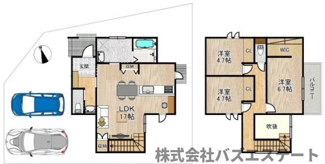 花田町加納原田　中古一戸建ての間取り