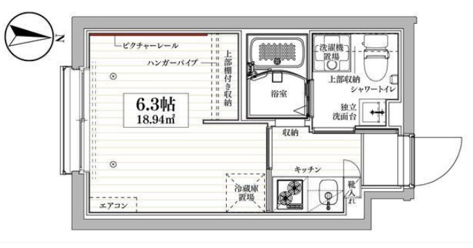 COCOCUBE YANAGIHARA(ココキューブ　ヤナギハラの間取り|間取り　
