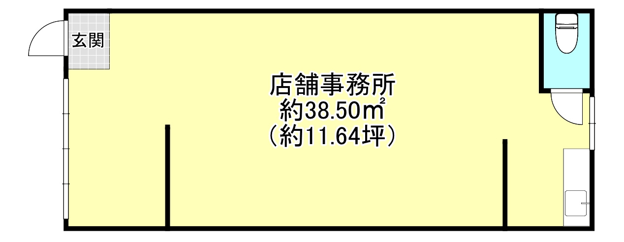 大阪市西成区聖天下１丁目の店舗事務所の間取り