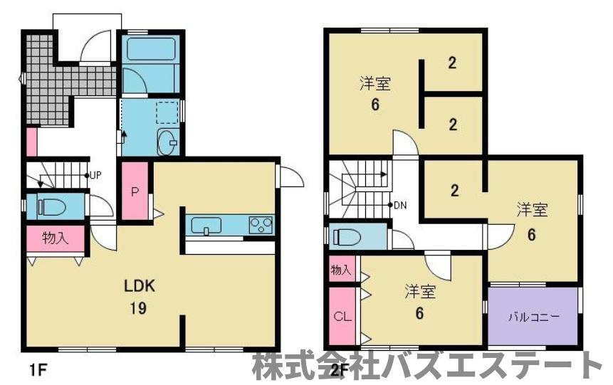 網干区興浜　新築一戸建ての間取り