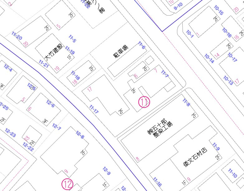 足利市伊勢町売地の地図