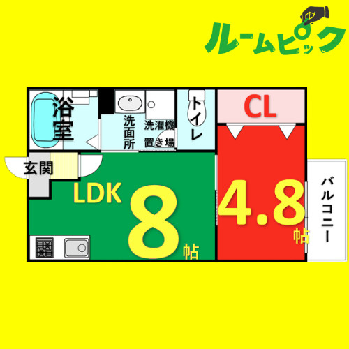 モデルノ　名古屋市賃貸　仲介手数料無料の間取り