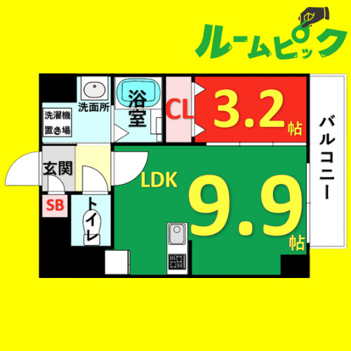 モデルノ　名古屋市賃貸　仲介手数料無料の間取り