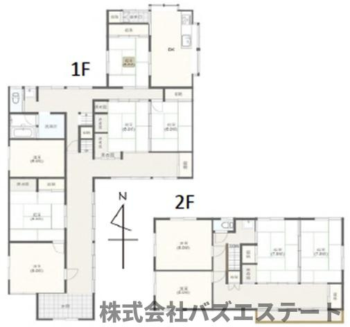 勝原区大谷　中古一戸建ての間取り
