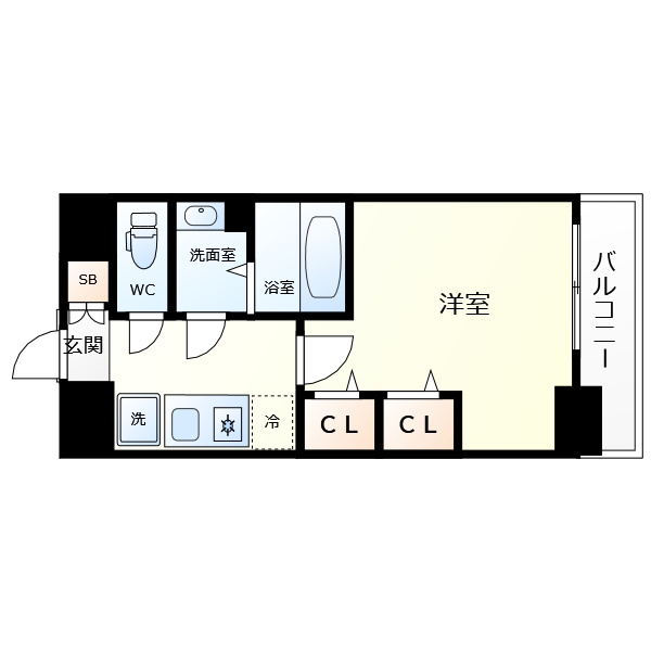 THE　SENSE　RESIDENCE　新深江の間取り|ＴＨＥＳＥＮＳＥＲＥＳＩＤＥＮＣＥ新深江　間取り