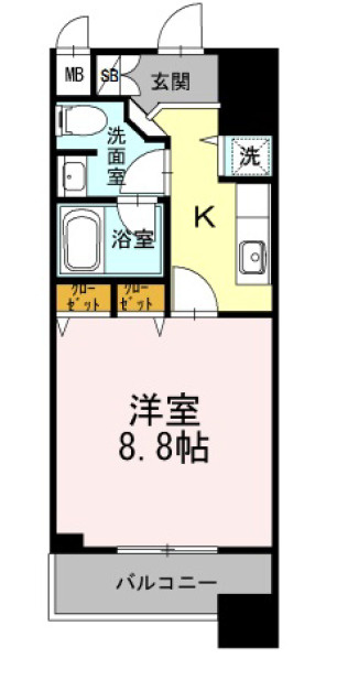 カスタリア堺筋本町の間取り|現状有姿