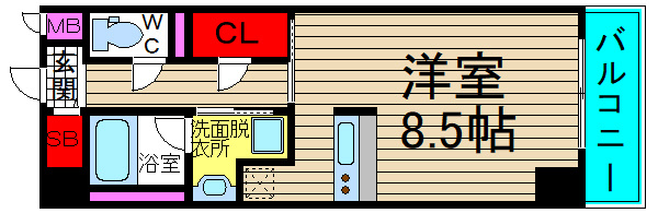 ドゥーエ立売堀の間取り