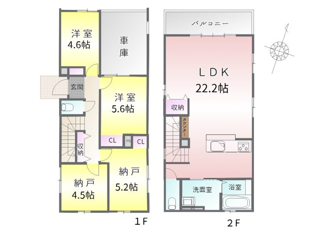 尾張旭市東名西町1期(全1棟）の間取り