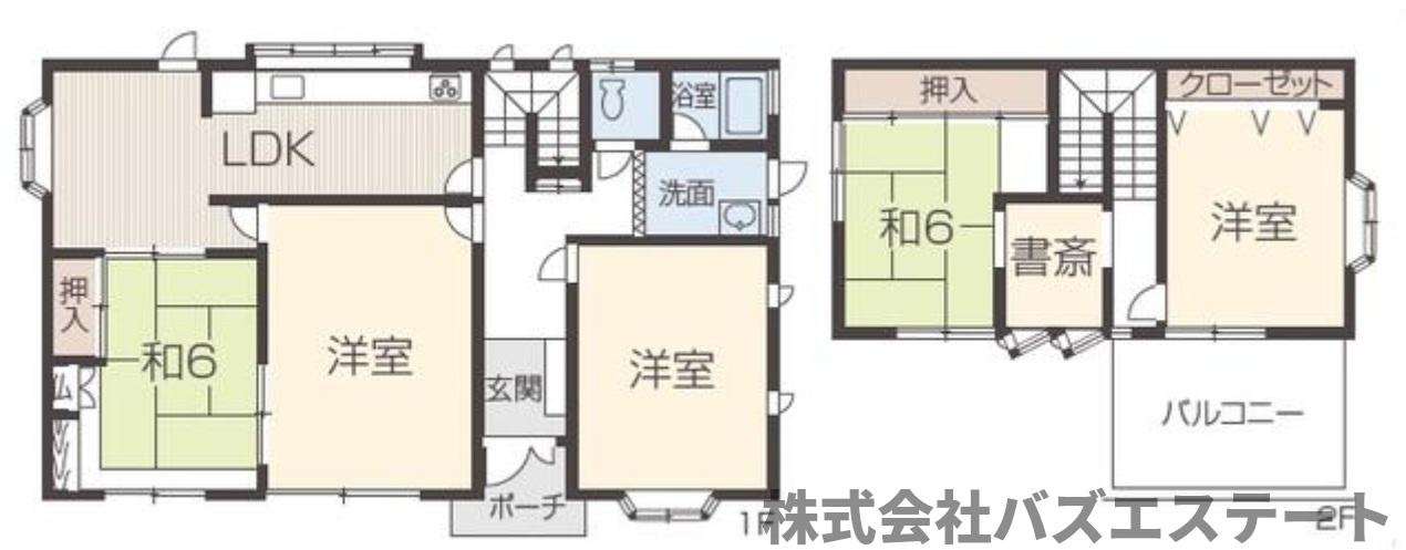 北平野　中古一戸建ての間取り