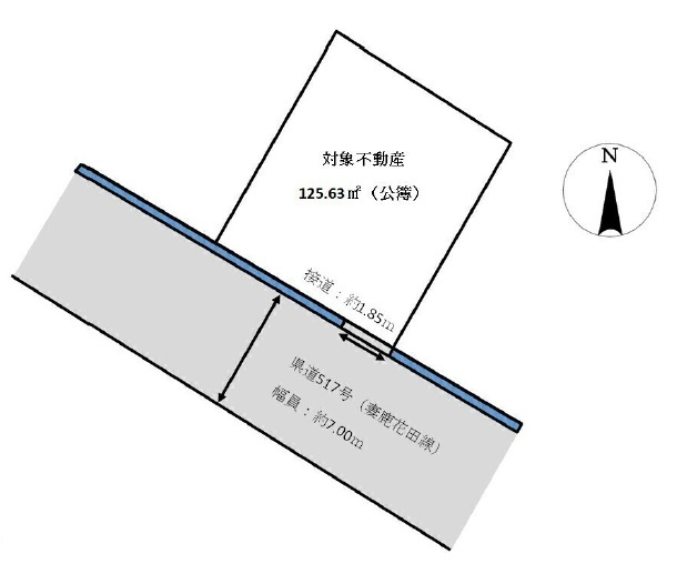 姫路市四郷町東阿保の売地の土地図